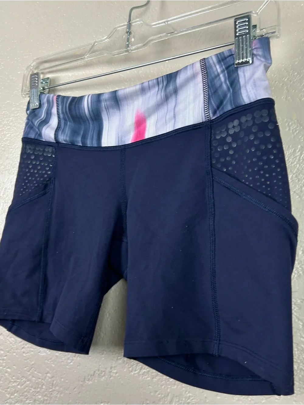 lululemon athletica Navy Shorts with Multicolor Waistband
